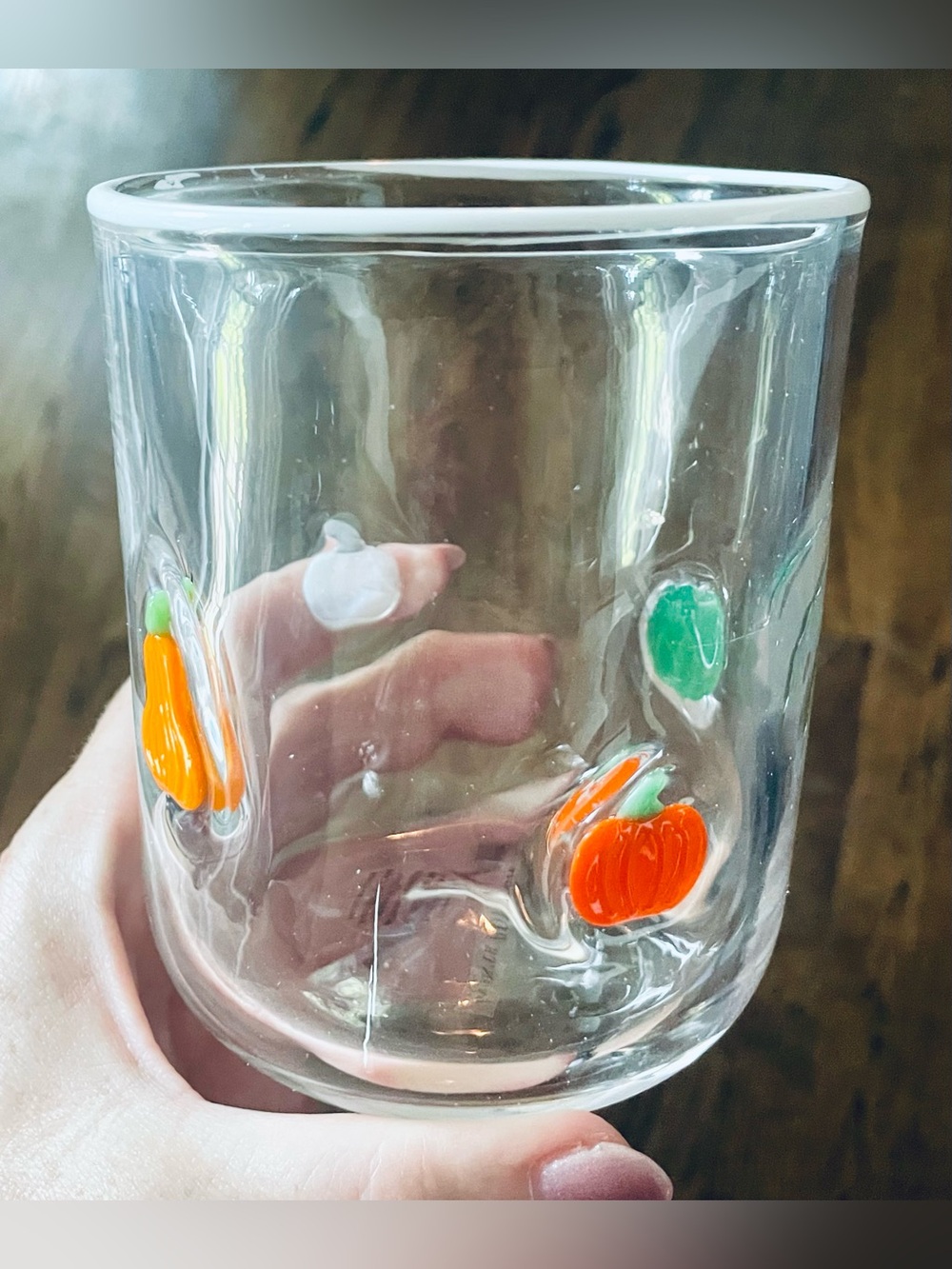 Anthropologie Pumpkin Gourd Fall Icon Glass